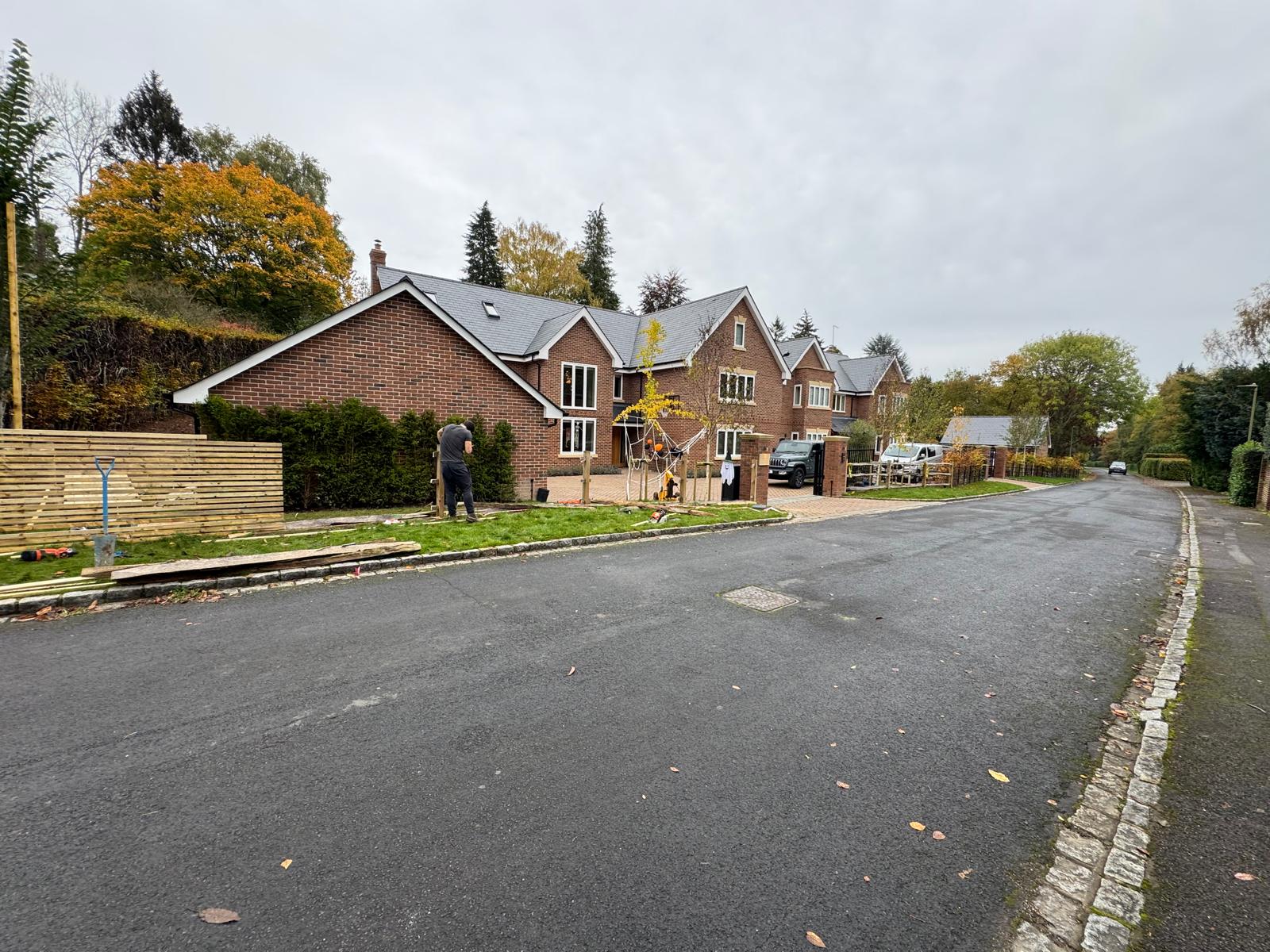 Before fencing and landscaping project photo